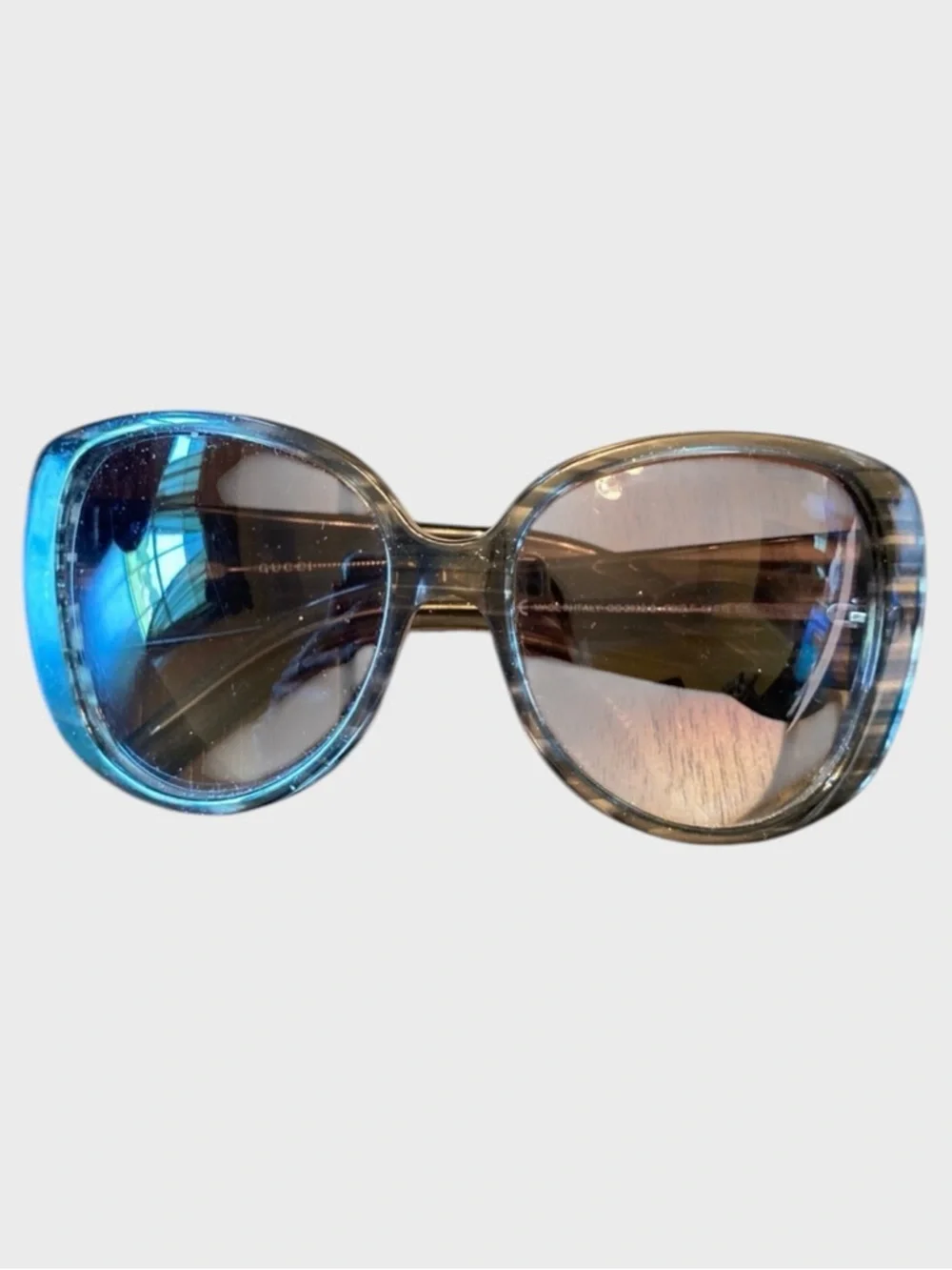 Gucci Butterfly GG 2932/S Black Glitter Grey Sunglasses - Picture 2 of 11